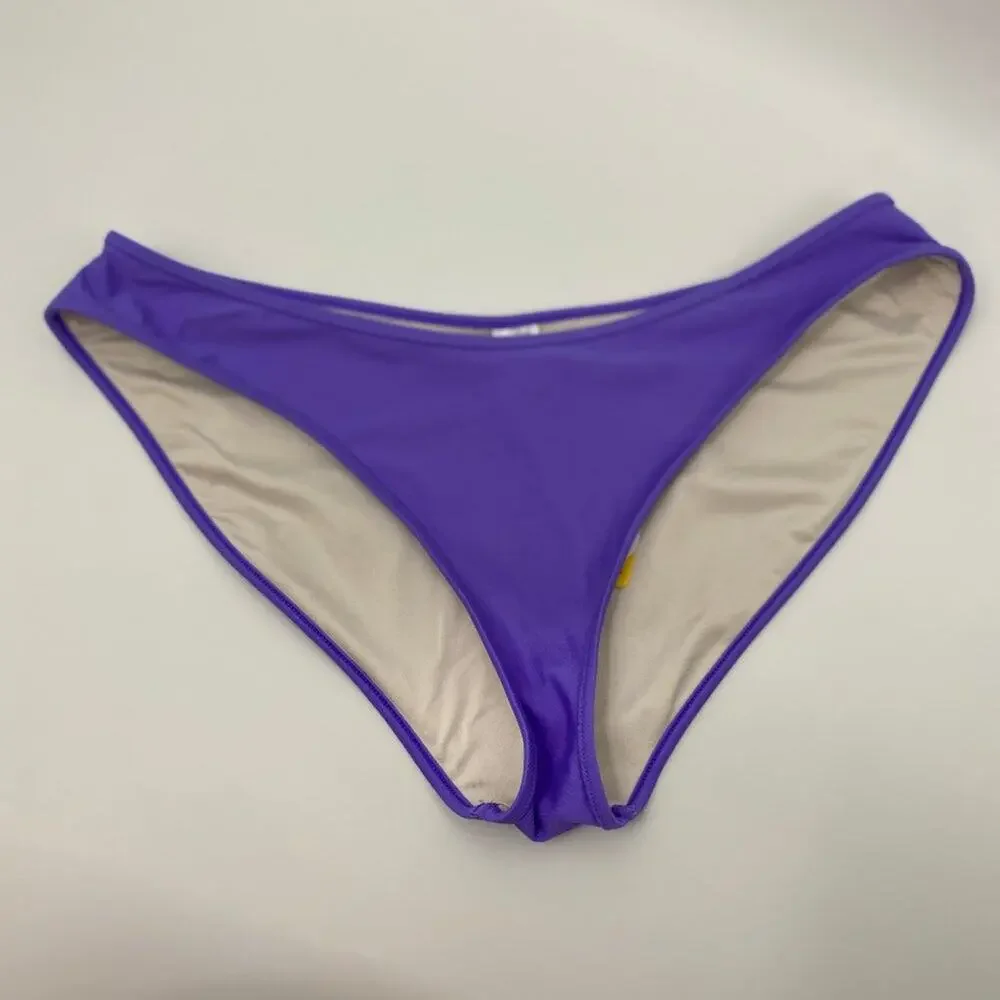 Fabletics Bajan Bikini Bottom Swim Wear Bathing Suit NEW Large Lilac Purple Vaca